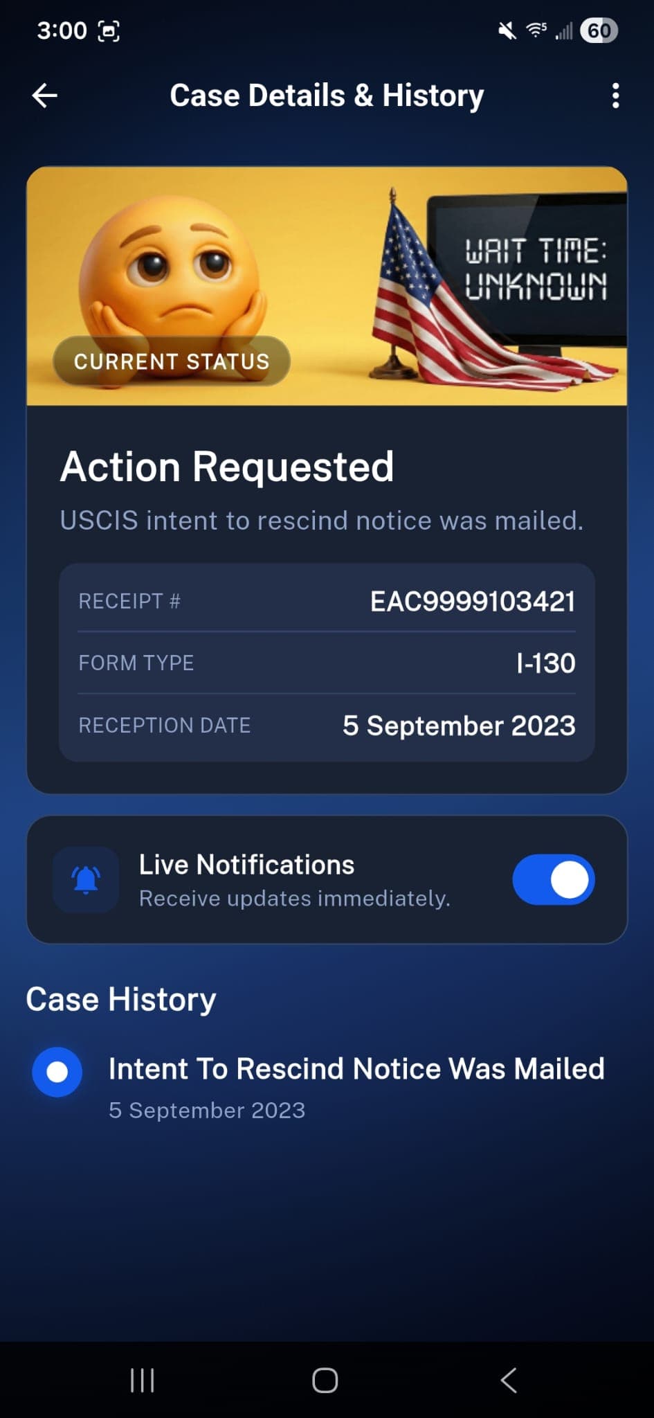 Action Required Screen